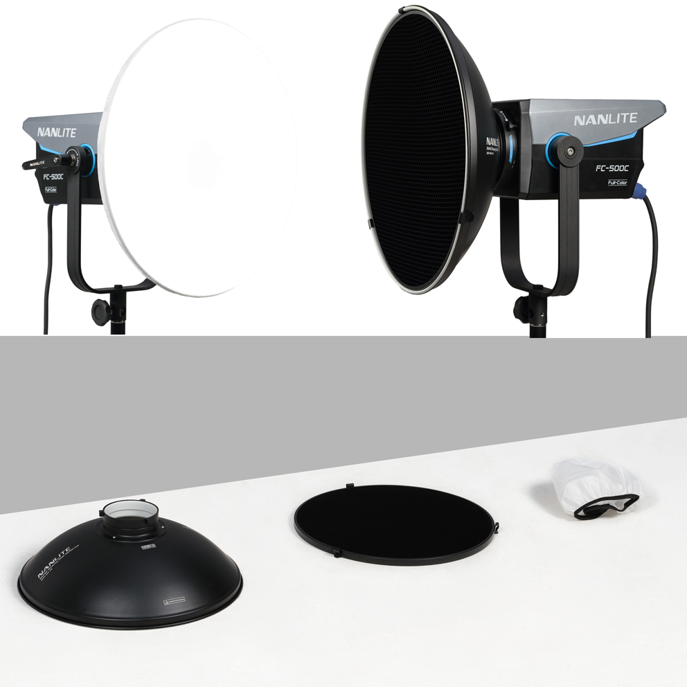 Nanlite BM40 Beauty Dish Reflektor mit Bowens Mount plus Wabengitter und Diffusor - NEU