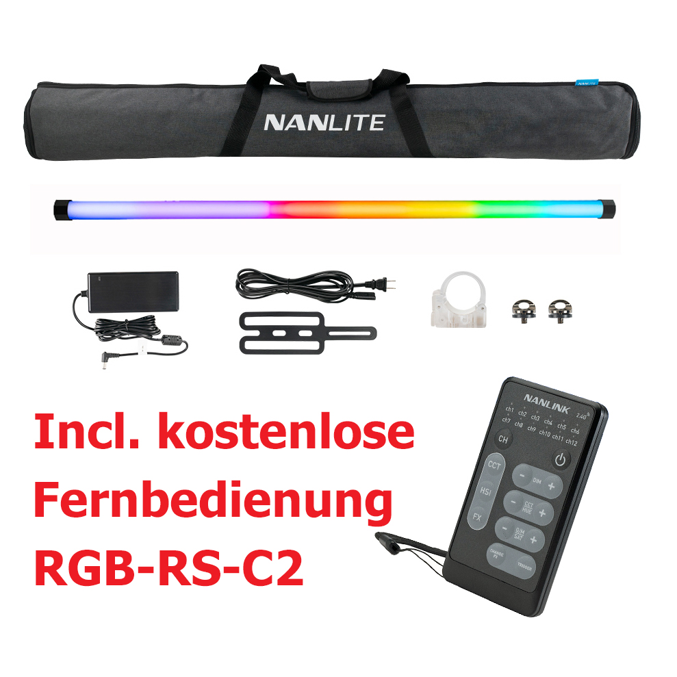 Nanlite PavoTube II 30X RGBWW Röhrenleuchte incl. kostenloser RGB-Fernbedienung