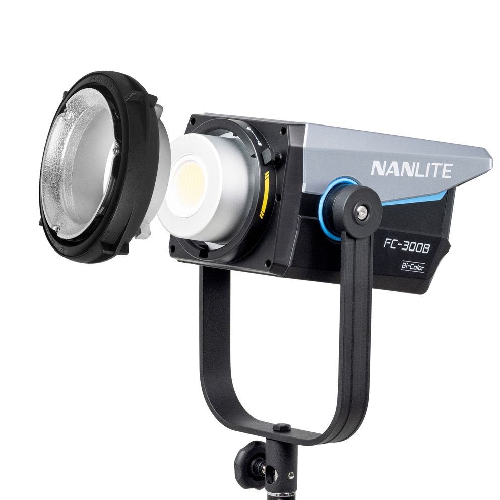 Dauerlicht für Elinchrom - NANLITE FC-300B Bi-Color LED incl. Adapter für EL Rotalux Softboxen