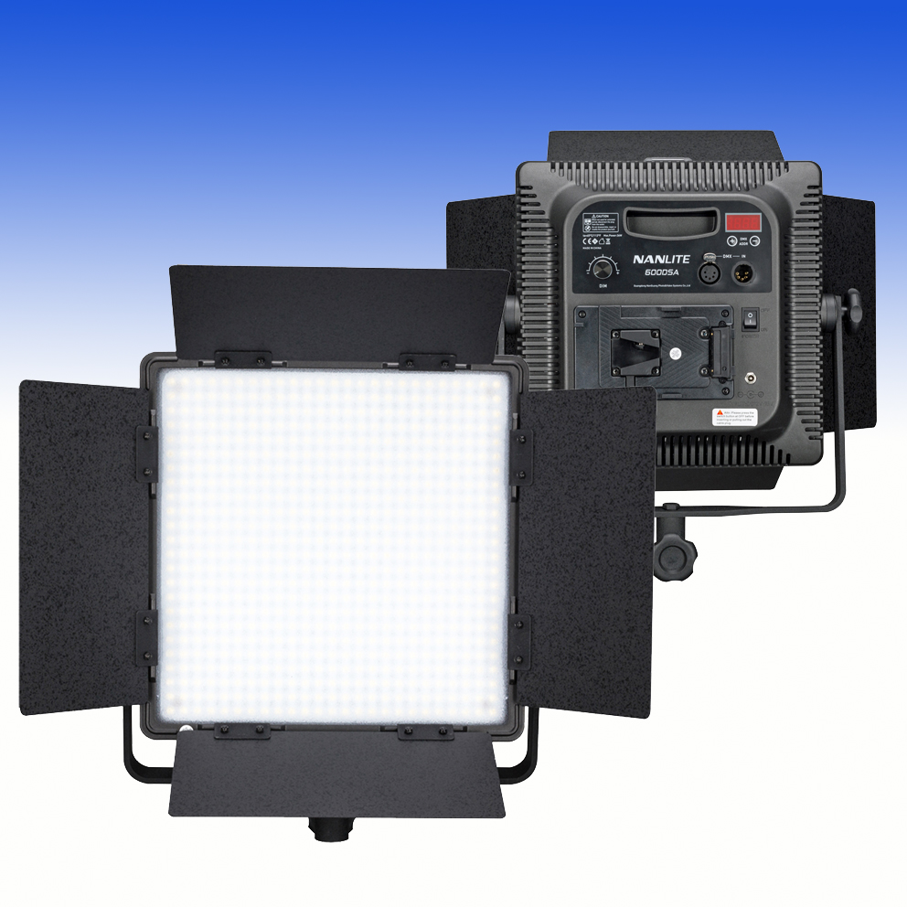 NANLITE Tageslicht LED Panel 600DSA mit DMX, Digital-Display und V-Mount Akku Adapter