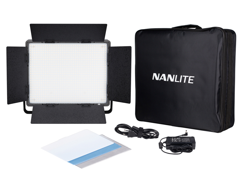 NANLITE Bi-Color LED Panel 900CSA mit Digitaldisplay und V-Mount Akku Adapter