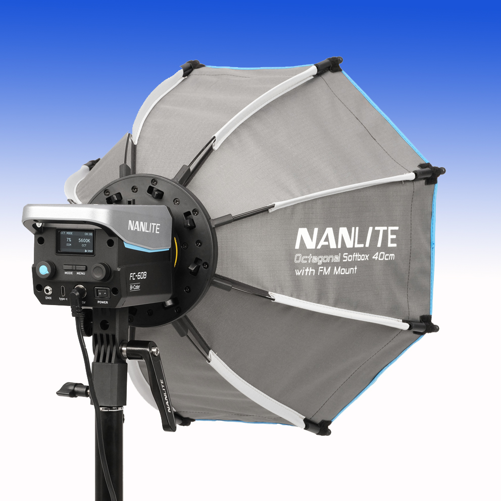 Nanlite Octagonale Softbox 40cm zu den Forza-, FC- und FS-Leuchten mit FM-Bajonett (SB-FMM-O-40)