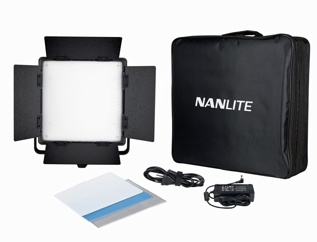 NANLITE Bi-Color LED Panel 600CSA mit Digitaldisplay und V-Mount Akku Adapter